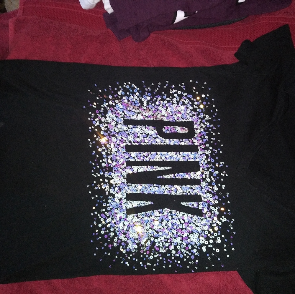 Pink VNeck Bling shirt